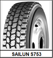  SAILUN S753 GRIP TRACTION NEW TIRE TRUCK PARTS #260139